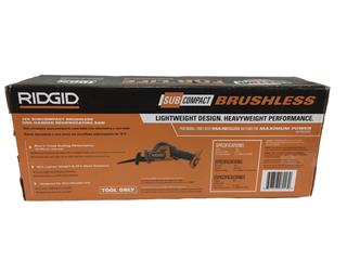 RIDGID R8648 18V SubCompact Brushless One Hand Reciprocating Saw - Tool Only